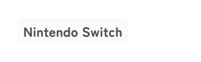 Nintendo Switch